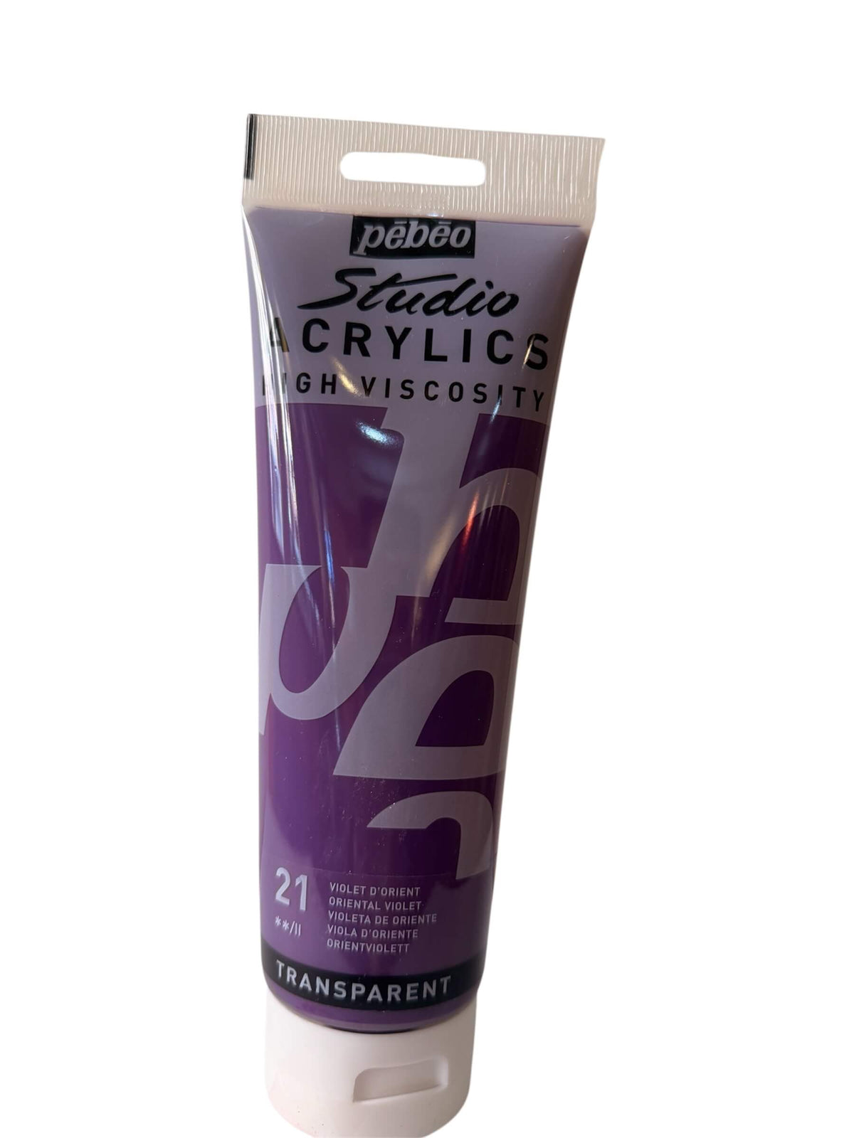 Pébéo Studio Acrylic – No. 21 Oriental Violet (Transparent) - 250ml