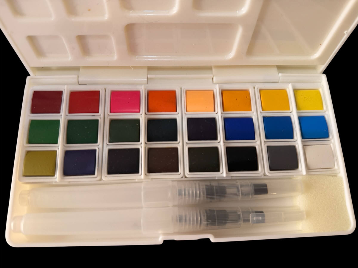XIYOU 24-Colour Watercolour Cake Set
