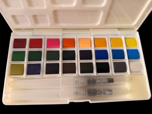 XIYOU 24-Colour Watercolour Cake Set