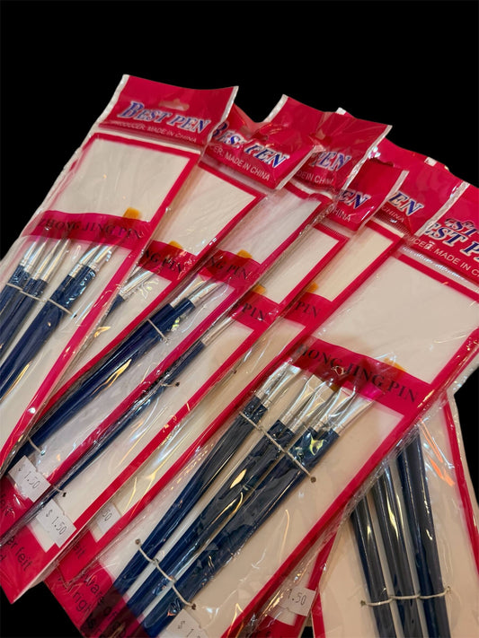 Mini Flat Brush Set (6 Pieces)