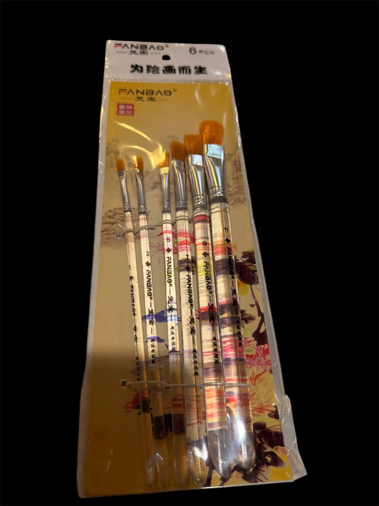 Angled & Detail Brush Set (6 Pieces)