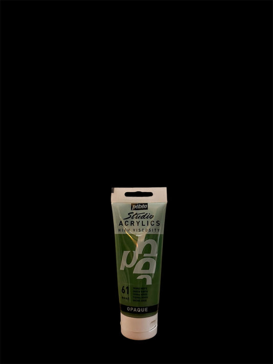 Pebeo Studio Acrylic – Green Earth (61) - 100ml
