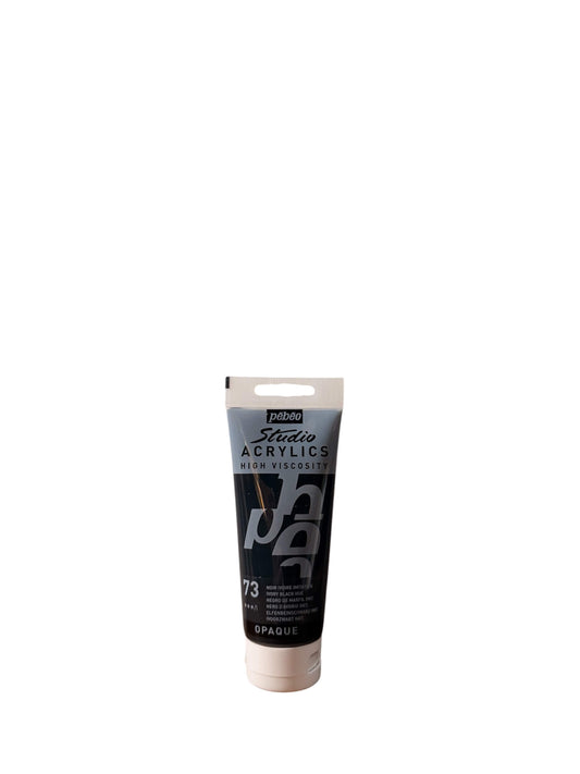 Pebeo Studio Acrylic – Ivory Black (73) - 100ml