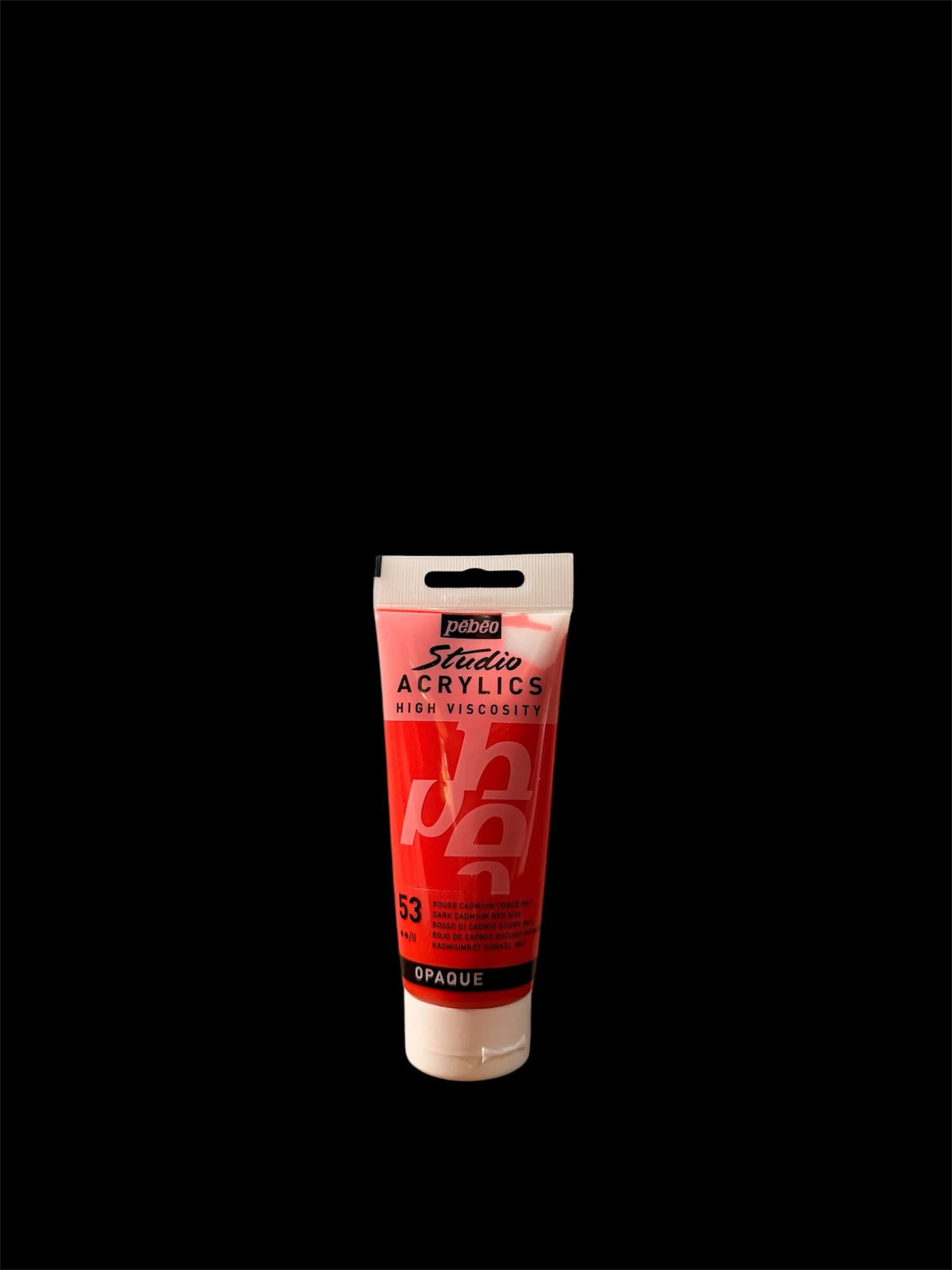 Pebeo Studio Acrylic – Dark Cadmium Red Hue (53) - 100ml