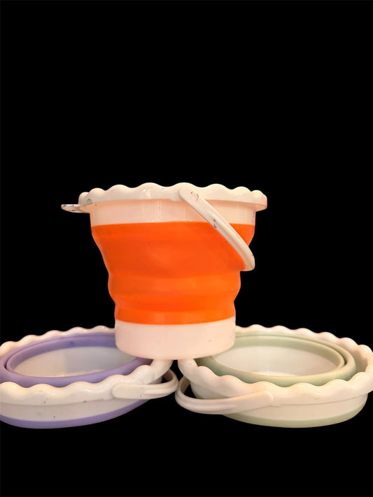 Collapsible Silicone Brush Washing Bucket